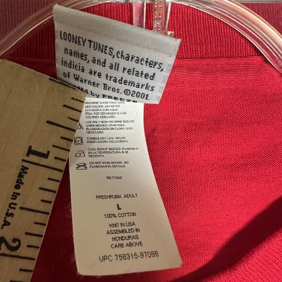 Vintage Looney Tunes Large T-Shirt Tee Short Sleeve Tweety Bird Not Worth Stress - Picture 5 of 12